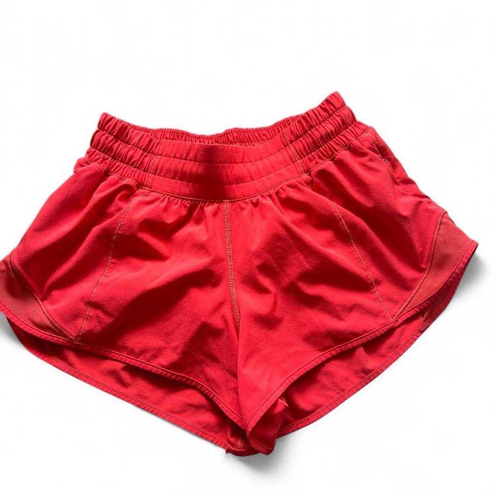 lululemon athletica Coral Red Athletic Shorts